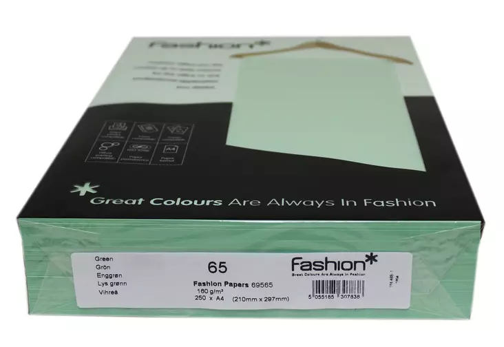 Kopiopaperi IMAGE vaaleanvihreä A4/160g 65 - Värilliset tulostuspaperit - FASIO160A465 - 1