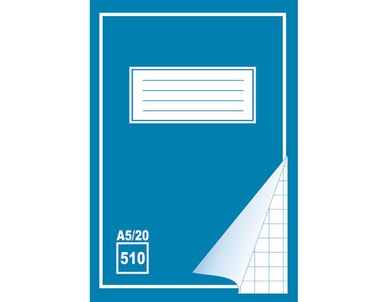 Kouluvihko 510 A5/20 ruudut 10X10 mm, 20 kpl/pkt - Kouluvihkot - 68465 - 1