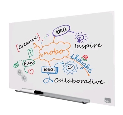 Lasitaulu 680x380mm valkoinen - Lasi,valko,pellava,korkki,fläppi,-taulut - 1905175 - 1