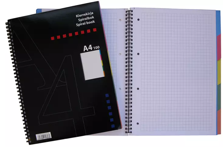 Muistikirja/hakemisto A4/200s.ruudut 7x - Muisti- ja konttorikirjat - 6155 - 1