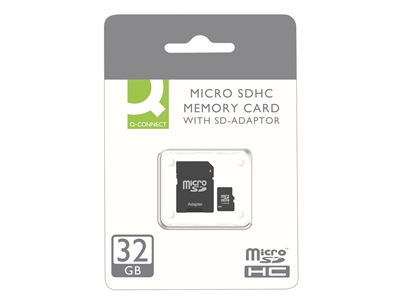 Muistikortti Q-Connect Micro SDHC 32 GB Class10 - Muistitikut, CD-, DVD-levyt - 393575 - 1