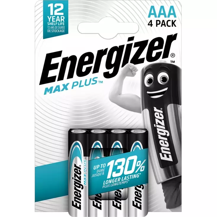 Paristo Energizer Max Plus Alkali AAA/4kpl - Paristot, varavirtalähteet - 89805 - 1