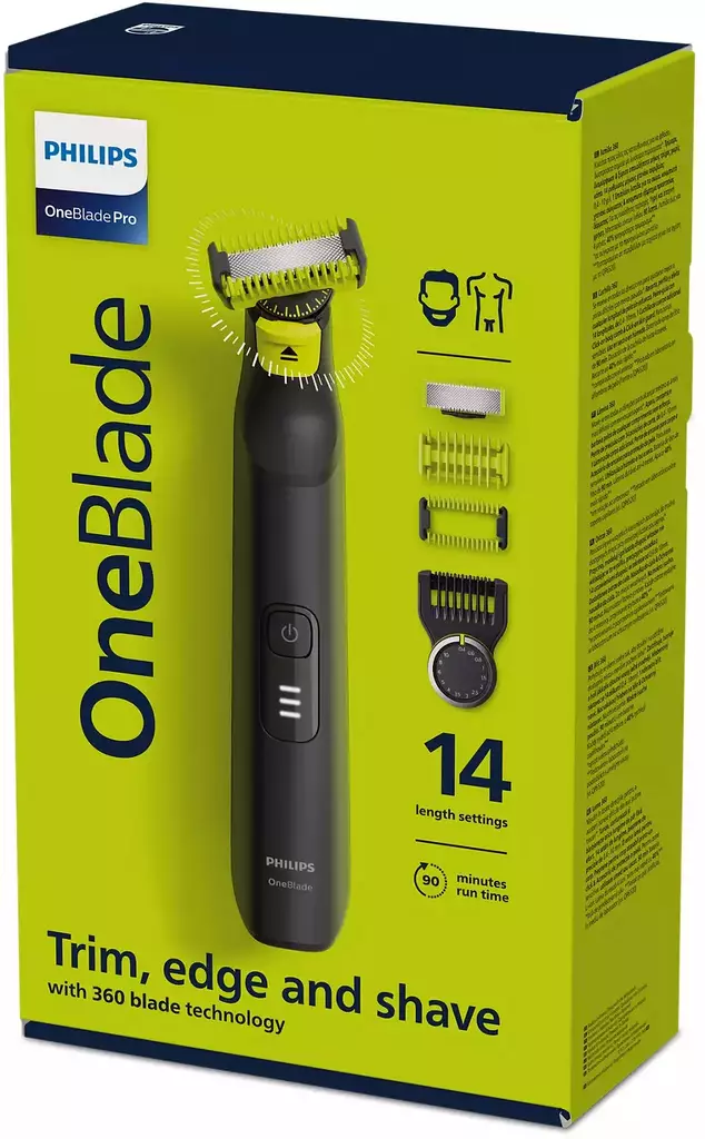 Philips OneBlade PRO 360 Face&Body QP6541/15 -parta- ja vartalotrimmeri - Henkilöhygienia, ihon hoitotuotteet - QP654115 - 1