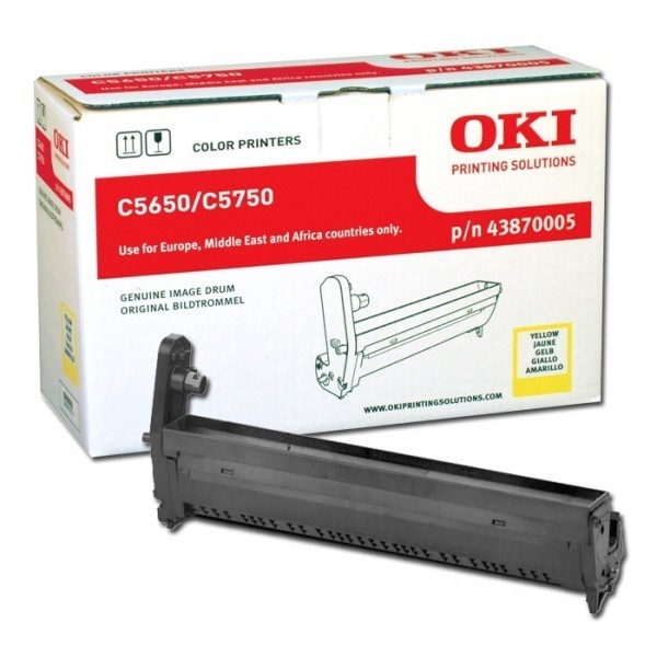 Rumpu OKI C5650/C5750 Keltainen 20000s - Oki laserkasetit - 43870005 - 1