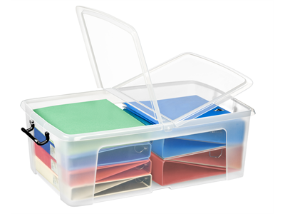 Säilytyslaatikko Strata kannella 50l läpinäkyvä - Säilytyslaatikot, -kuutiot - 283705 - 1