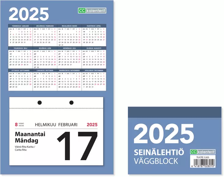 Seinälehtiö 2025 - Taulukkoalmanakat - 5305 - 1