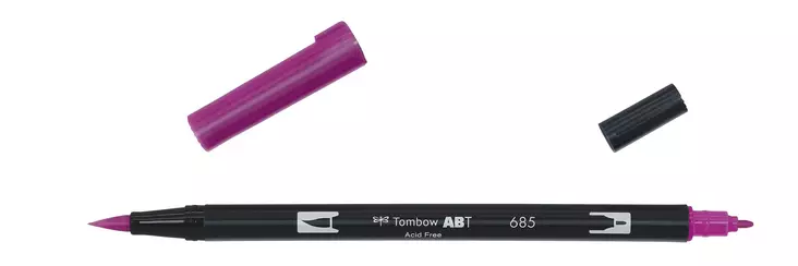 Tombow ABT Dual Brush 685 deep magenta - Taidekynät - TOM11685 - 1