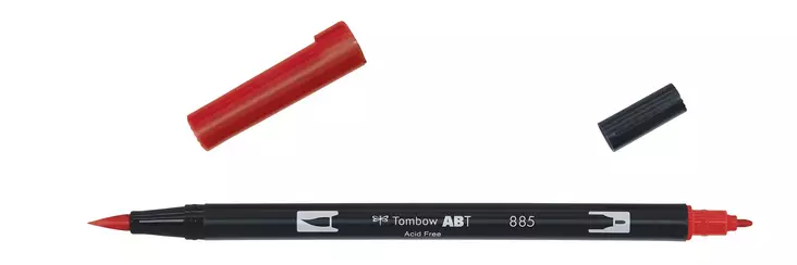 Tombow ABT Dual Brush 885 warm red - Taidekynät - TOM11885 - 1
