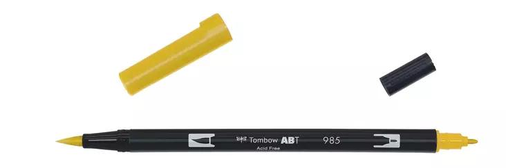Tombow ABT Dual Brush 985 chrome yellow - Taidekynät - TOM11985 - 1