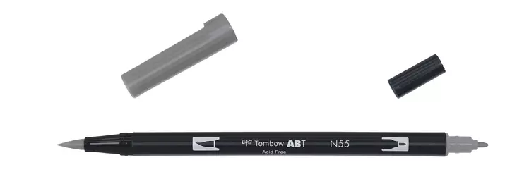Tombow ABT Dual Brush N55 cool grey 7 - Taidekynät - TOM12055 - 1