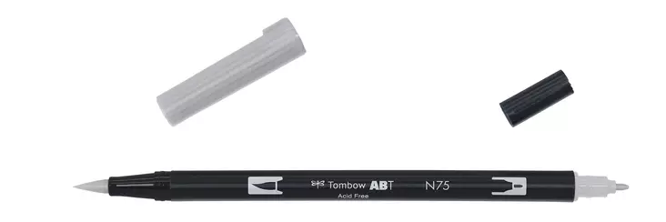 Tombow ABT Dual Brush N75 cool grey 3 - Taidekynät - TOM12075 - 1