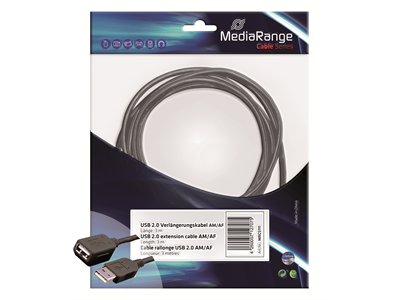 USB-jatkojohto 3mUSB 2.0 musta - USB-tuotteet - 393425 - 1