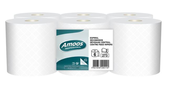 Vetopyyhe Vetopyyhe Amoos Professional, Valkoinen, 6x150m/säk, 2-krs - Vetopyyhkeet - 161265 - 2