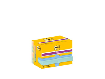 Viestilappu Post-it Super Sticky Soulful 47,6x47,6mm /12 - Viestilaput, muistilaput, kuutiot - 18365 - 1