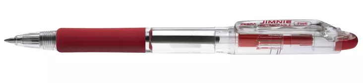 Zebra Jimnie kuulakärkikynä mekanismilla 0,24mm punainen - Kuivamustekynät - 52608 - 2