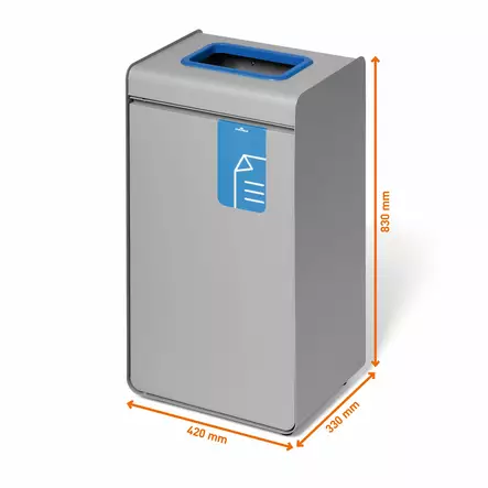 DURASORT® 55L kierrätettävien materiaalien keräysastia sininen paperille - Paperikorit, roskakorit - 321106 - 2