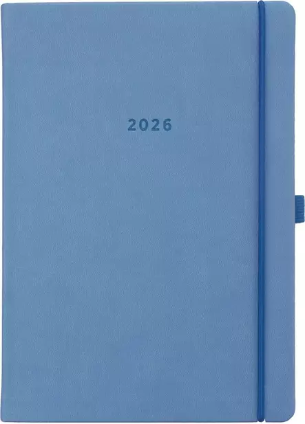 Ajasto Color A5 2026 pöytäkalenteri sininen 148 x 210mm - Pöytäkalenterit - 2676262326 - 1
