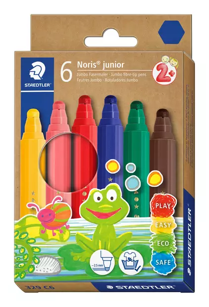 Fibre-tip pen Noris Junior ass (6) - Värityskynät - STA329C6 - 1