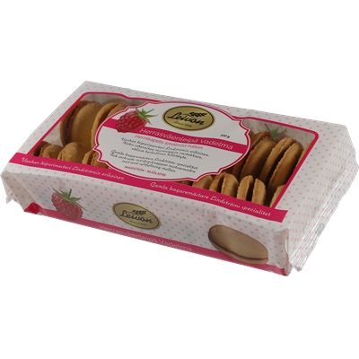 Keksi Leivon Herrasväen Pikkuleipä 300g - vadelmatäytteellä, maidoton ja laktoositon - Makeat keksit - 269326 - 2