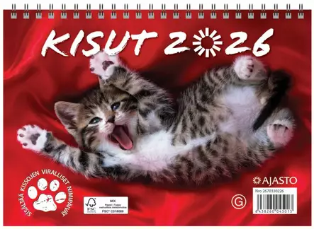 Ajasto Kisut 2026 seinäkalenteri A5 210 x 148mm - Seinäkalenterit - 2670330226 - 1