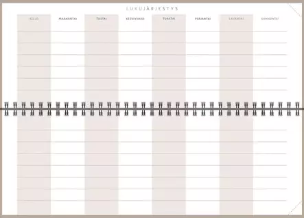 Ajasto Memo Life pöytäkalenteri 2026 beige 297 x 105 mm - Pöytäkalenterit - 2677202526 - 2