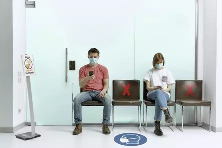 Merkkitarra "KÄYTÄ KASVONSUOJAINTA", IRROITETTAVA - Kiinteistövarusteet - 103406 - 2