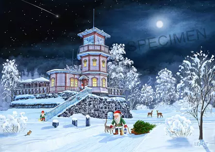 Tähtitorni joulukortti omilla tiedoilla - Joulukortit - OULU6 - 1