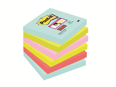 Viestilappu Super Sticky 76x76 mm Miami Cosmic 6 kpl - Viestilaput, muistilaput, kuutiot - 236736 - 1