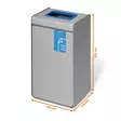 DURASORT® 55L kierrätettävien materiaalien keräysastia sininen paperille - Paperikorit, roskakorit - 321106 - 2