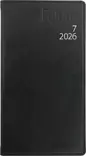 Ajasto Futura 7 2026 taskukalenteri musta 85 x 162 mm - Taskukalenterit - 2673105026 - 1