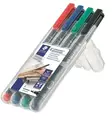 Merkkauskynäsarja F/0,6mm STAEDTLER 4 värin sarja, permanentti - Merkkauskynät, -tussit - 108576 - 1