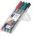 Merkkauskynäsarja F/0,6mm STAEDTLER 4 värin sarja, permanentti - Merkkauskynät, -tussit - 108576 - 4