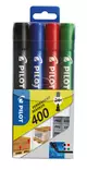 Pilot Permanent Marker 400 Viisto kärki 4-värisarja - Merkkauskynät, -tussit - 501466 - 2