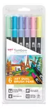 Tombow ABT Dual Brush 6P-2 Pastel (6) - Taidekynät - TOM11066 - 1