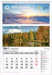 Ajasto Tripla 2026 seinäkalenteri 290 x 415mm - Seinäkalenterit - 2671321126 - 1