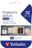Verbatim Fingerprint Secure Drive USB 3.0 muistitikku 32GB, Hopea - Muistitikut, CD-, DVD-levyt - VER32956 - 1