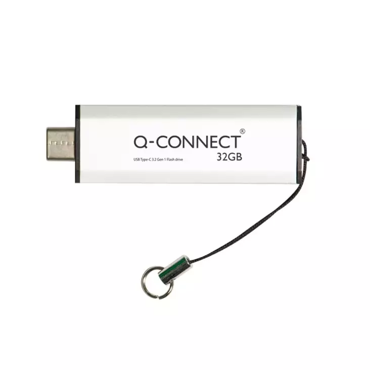 Muistitikku Q-Connect USB-C Gen 3.2 32GB - Muistitikut, CD-, DVD-levyt - 395096 - 1
