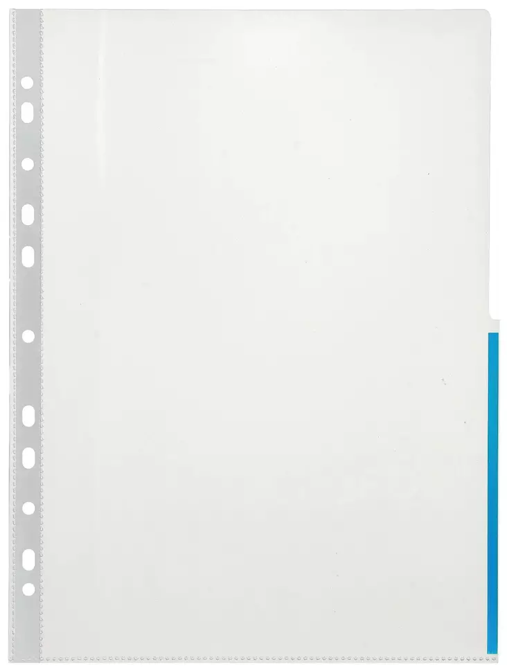 Signaalitasku kirkas A4 PP 120mic sininen 100kpl - Kansiotaskut - 435106 - 1