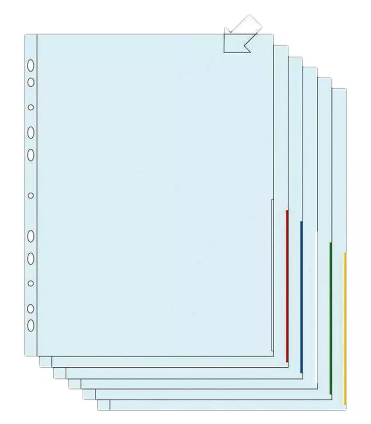 Signaalitasku A4 PP 120 mic appelsiinipinta punainen /100kpl - Kansiotaskut - 85526 - 1