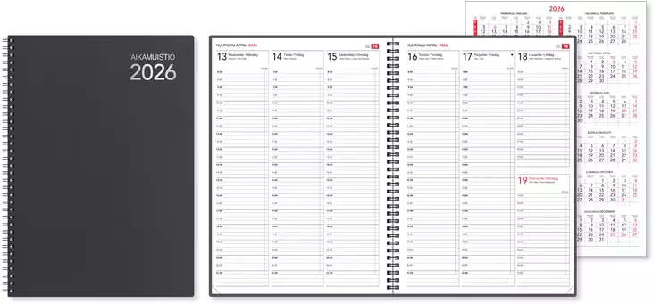 Aikamuistio wiresidottu 2026 - Pöytäkalenterit - 2716 - 1