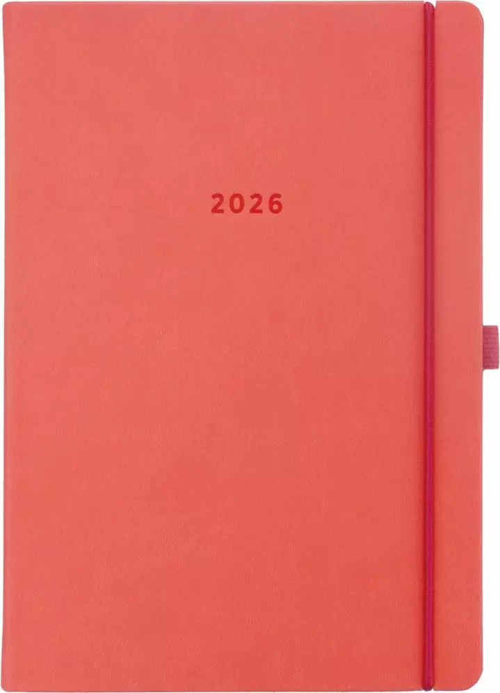 Ajasto Color A5 2026 pöytäkalenteri punainen 148 x 210mm - Pöytäkalenterit - 2676262226 - 1
