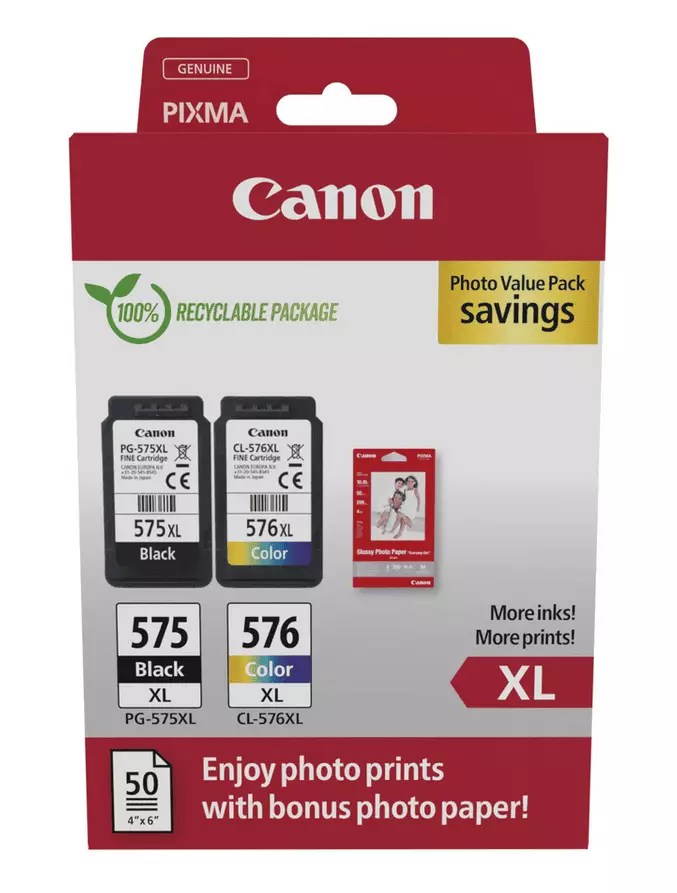 Canon Ink PG-575XL/CL-576XL Multipack - Canon mustesuihkupatruunat - 5437C006 - 1