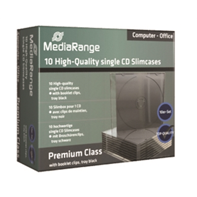 CD-kotelo slim musta/kirkas/10 - Säilytys CD, DVD ... - 374036 - 2