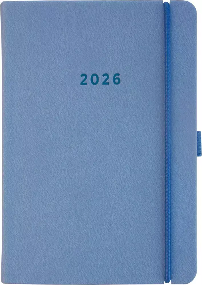 Ajasto Color A6 2026 pöytäkalenteri sininen 105 x 148mm - Taskukalenterit - 2673262126 - 1