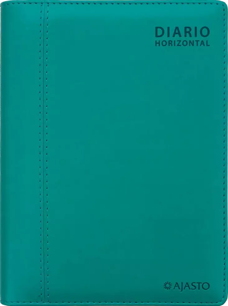Ajasto Diario Horizontal 2026 pöytäkalenteri turkoosi 130 x 185 mm - Pöytäkalenterit - 2676240026 - 1