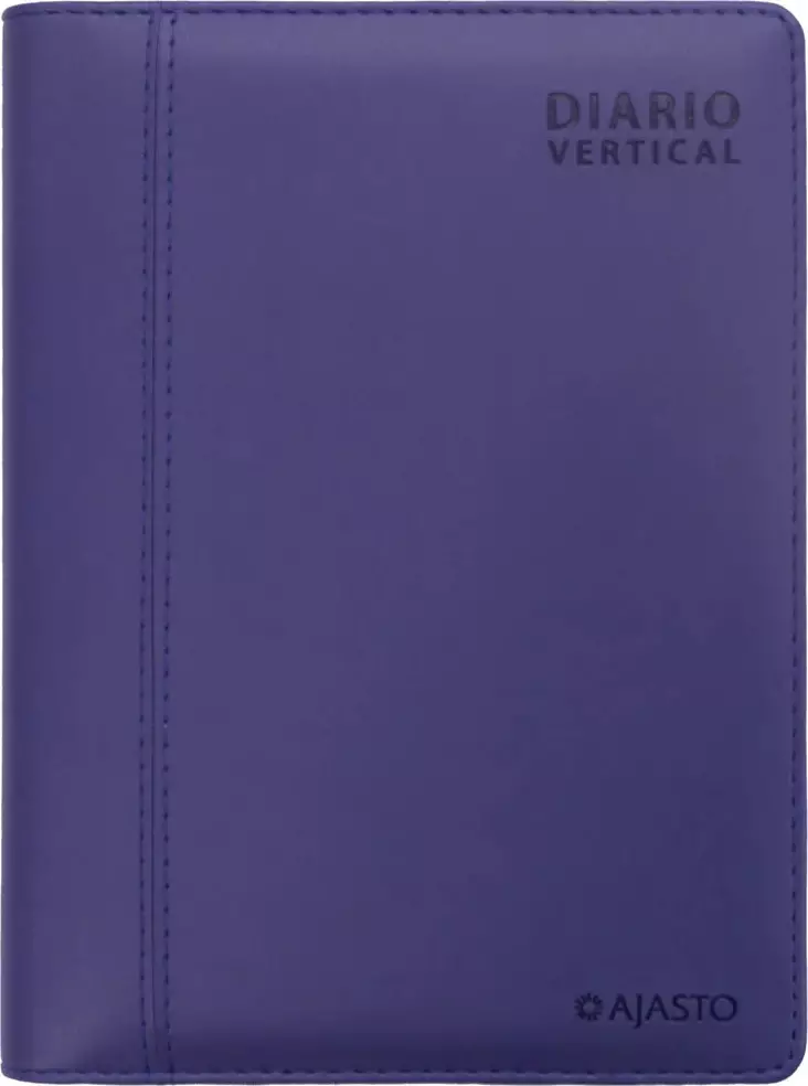 Ajasto Diario Vertical 2026 pöytäkalenteri liila 130 x 185 mm - Pöytäkalenterit - 2676240526 - 1