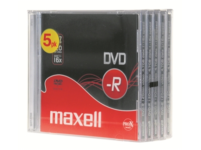 DVD-R Maxell 4,7 GB 16x Data/Video 10mm/5 - Muistitikut, CD-, DVD-levyt - 393596 - 1