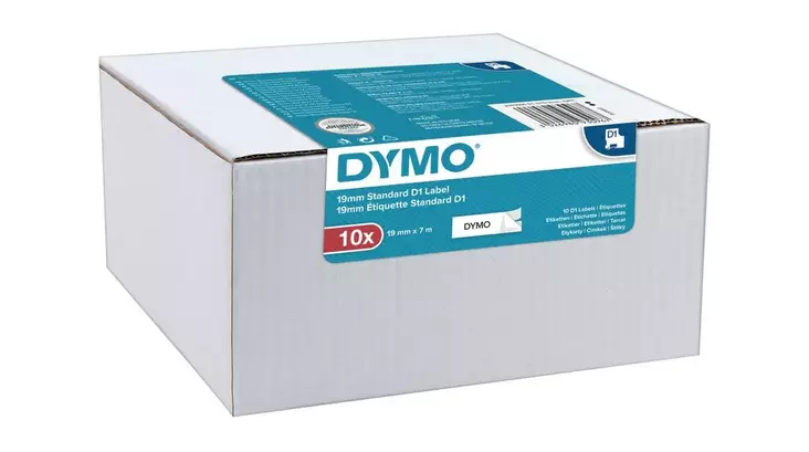 Dymo D1 9mmx7m black/white 10kpl - Dymo tarrakirjoittimet ja tarrateipit - 2093096 - 1