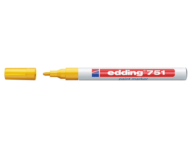 EDDING 751 PAINT MARKER 1-2MM KELTAINEN - Lasitaulutussit, liidut - 65676 - 1