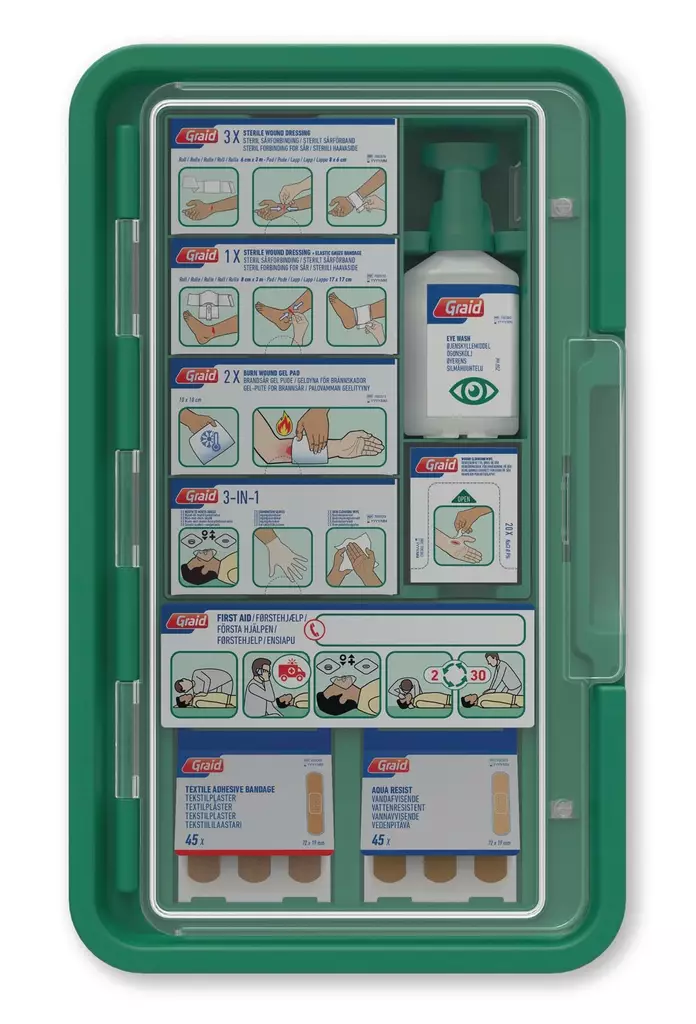 Graid ensiapuasema silmähuuhteella - Ensiapu, työsuojaus ja työterveys - 17319426 - 1